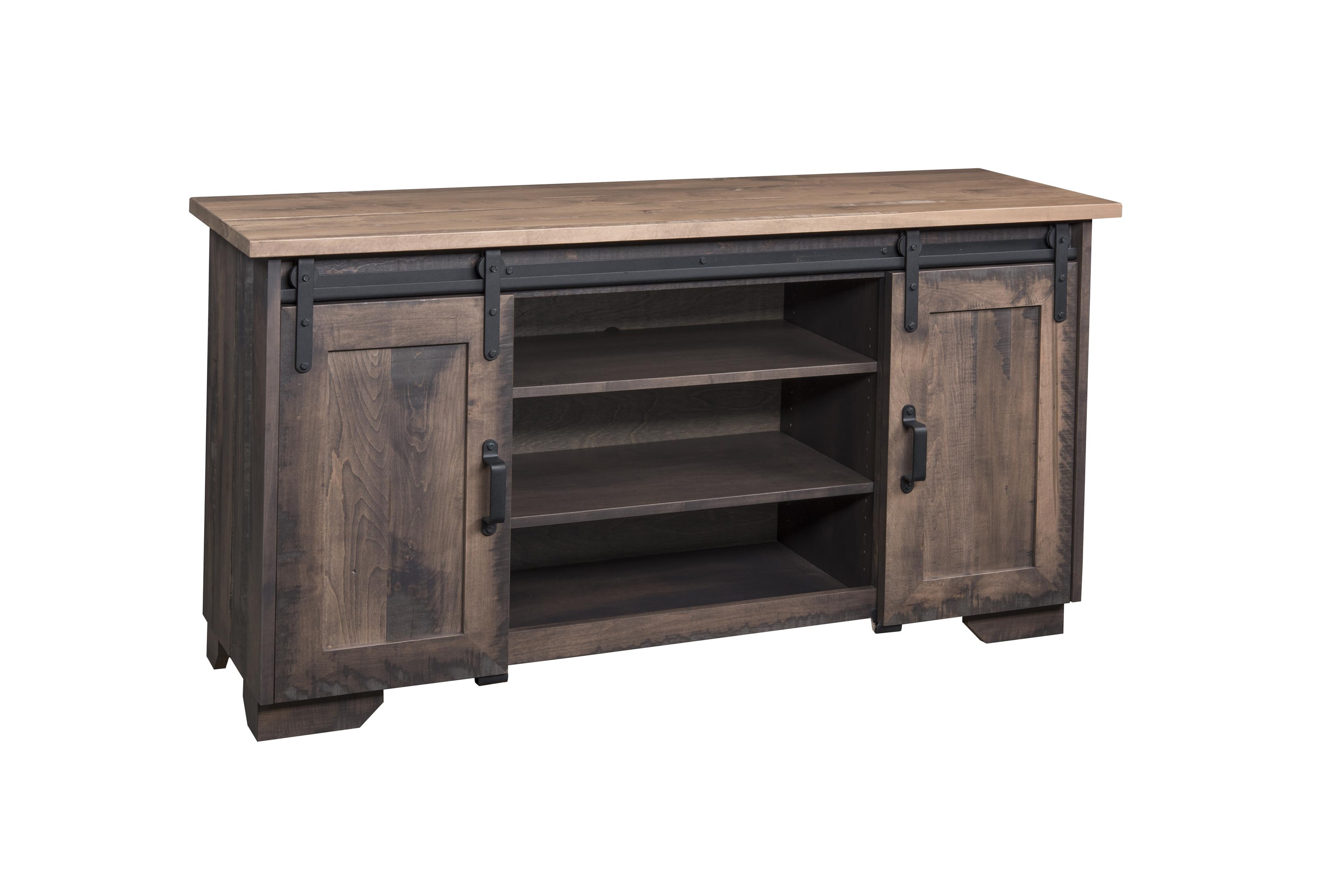 Wayside Custom Furniture Solid Wood TV Stands 62" Barn Door TV Stand